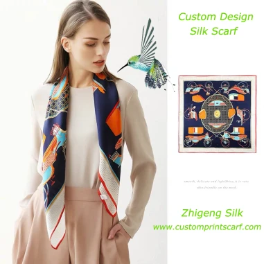 Egendefinert Trykt 100% Silk Scarf