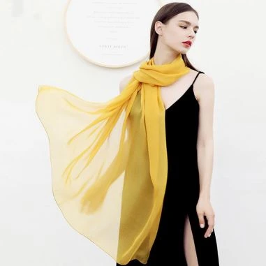 Silk Chiffon Scarf For Summer